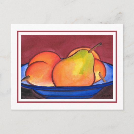 梨3つ ポストカード (正面)