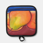 梨3つ 鍋敷き (正面)