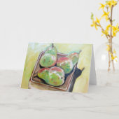 梨 カード (黄色い花)