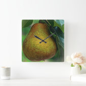 梨 スクエア壁時計 (ホーム)