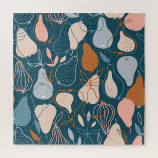 梨：スタイリッシュスカンジナビアのダークパターン ジグソーパズル