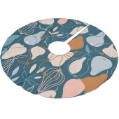 梨：スタイリッシュスカンジナビアのダークパターン ブラッシュドポリエステルツリースカート (アングル)