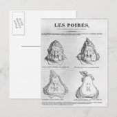 『梨』、ルイ・フィリップ王の風刺画 ポストカード (正面/裏面)