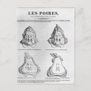 『梨』、ルイ・フィリップ王の風刺画 ポストカード