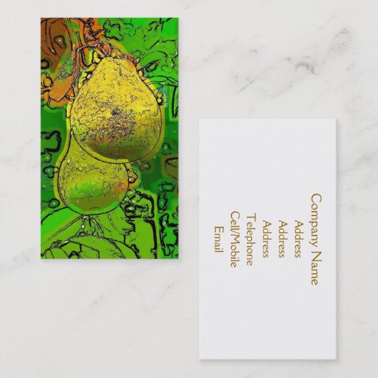 梨 名刺 (正面/裏面)