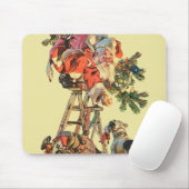 梯子の上のサンタ マウスパッド (マウス)