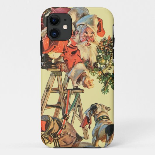 梯子の上のサンタ Case-Mate iPhoneケース (裏面)