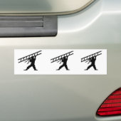 梯子の忍者3-up バンパーステッカー (車上)