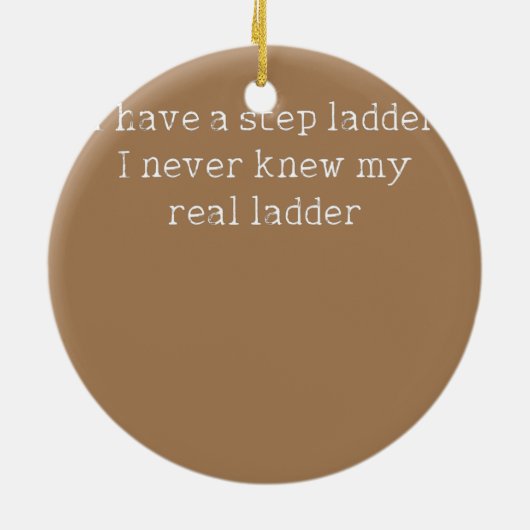 梯子を踏んだことが無実在い セラミックオーナメント (裏面)