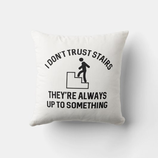 梯子段を信用せぬ クッション (裏面)