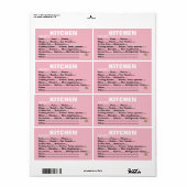 梱包の移動の整理ラベル – キッチン ラベル (フルシート)