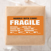 梱包の移動の整理ラベル – 壊れやすい ラベル (インサイチュ)