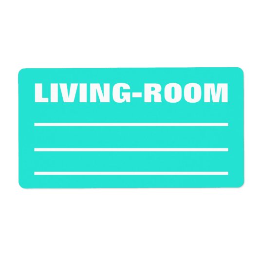 梱包整理ラベルの移動 – リビングルーム ラベル (正面)
