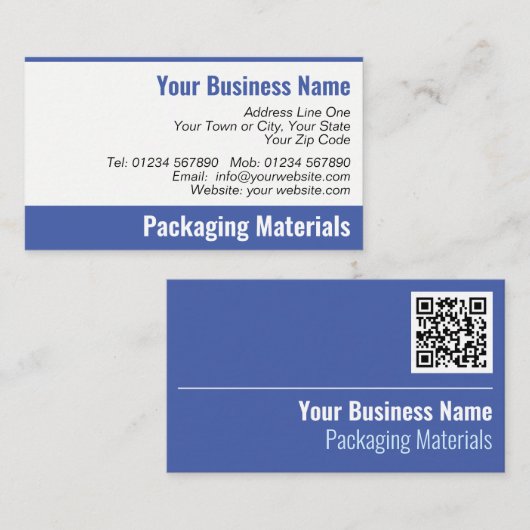 梱包材QRコード名刺 名刺 (正面/裏面)