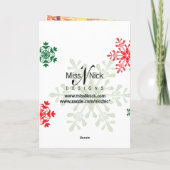 梳かせます精神に明るい写真を折られる シーズンカード (裏面)