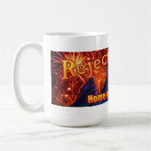 棄却物の避難所のロゴのマグ コーヒーマグカップ (左)