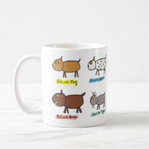 棒おもしろい犬 コーヒーマグカップ