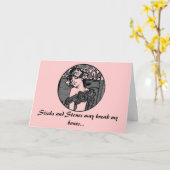 棒および石…実際によい弁護士の挨拶 カード (黄色い花)