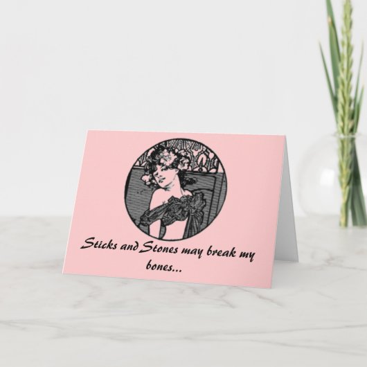 棒および石…実際によい弁護士の挨拶 カード (正面)