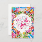 棒つきキャンデーおいしいキャンディランドサンキューカード サンキューカード (正面/裏面)