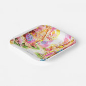 棒つきキャンデーお洒落キャンディランド誕生日 ペーパープレート (傾斜あり)