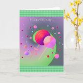 棒つきキャンデーとキャンディドット カード (黄色い花)