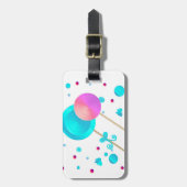 棒つきキャンデーとキャンディドット ラゲッジタグ (正面縦)
