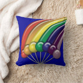 棒つきキャンデーとレインボウカスタマイズ可能な枕 クッション (ブランケット)