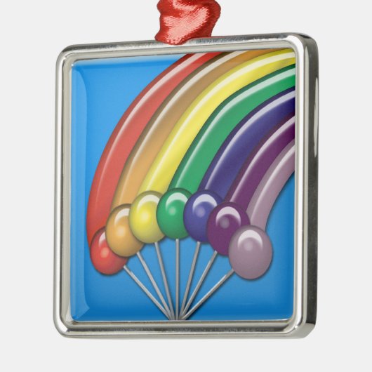 棒つきキャンデーとレインボウズオーナメント メタルオーナメント (左)