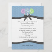 棒つきキャンデーと水玉模様パーティー 招待状 (正面)