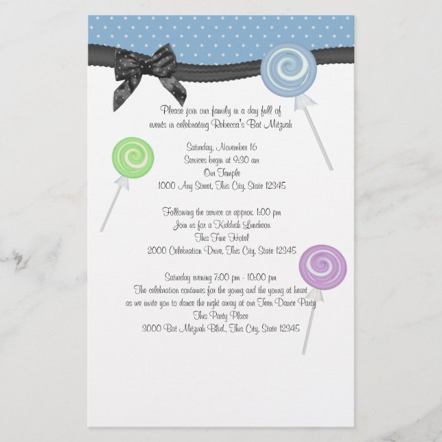 棒つきキャンデーと水玉模様 (正面)