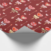 棒つきキャンデーと矢印 ラッピングペーパー (角)