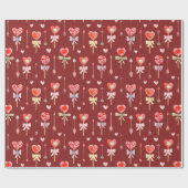 棒つきキャンデーと矢印 ラッピングペーパー (フラット)