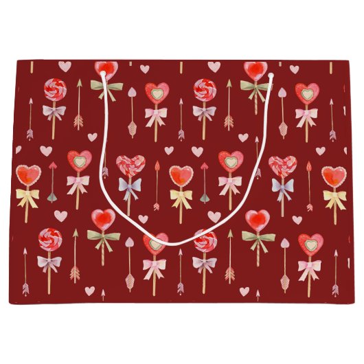 棒つきキャンデーと矢印 ラージペーパーバッグ (正面)