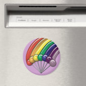 棒つきキャンデーと虹のカスタマイズ可能な磁石 マグネット (インサイチュ (食洗機))