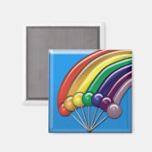 棒つきキャンデーと虹 マグネット (正面/裏面)
