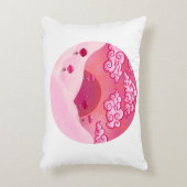 棒つきキャンデーと雲かわいらしイラストレーション アクセントクッション (正面(垂直))