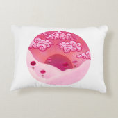 棒つきキャンデーと雲かわいらしイラストレーション アクセントクッション (裏面)