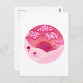 棒つきキャンデーと雲かわいらしイラストレーション ポストカード (正面/裏面)