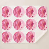 棒つきキャンデーと雲かわいらし雲 シェルパブランケット (正面(横))