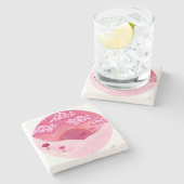 棒つきキャンデーと雲かわいらし雲 ストーンコースター (横)