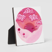 棒つきキャンデーと雲かわいらし雲 フォトプラーク (正面)