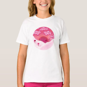棒つきキャンデーと雲かわいらし雲 Tシャツ