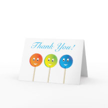 棒つきキャンデーのサンキューカード