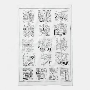 棒つきキャンデーのマンガおもしろいンの選択 キッチンタオル