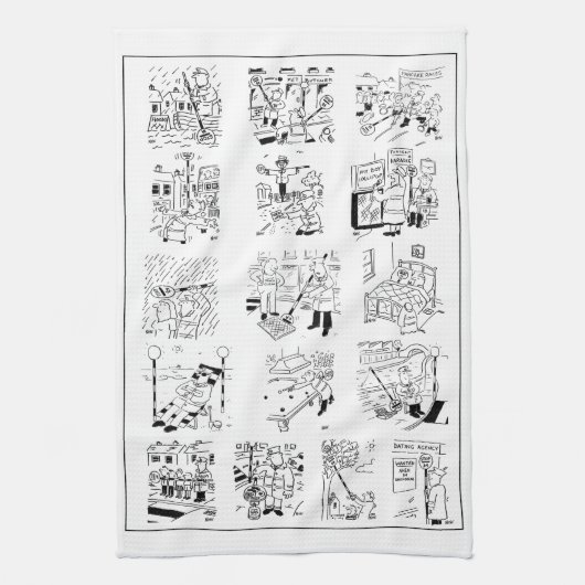 棒つきキャンデーのマンガおもしろいンの選択 キッチンタオル (縦)