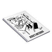 棒つきキャンデーの人がピザをスライス ノートブック (右側)