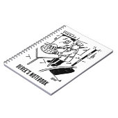 棒つきキャンデーの人がピザをスライス ノートブック (左側)