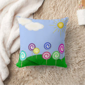 棒つきキャンデーの土地 クッション (ブランケット)