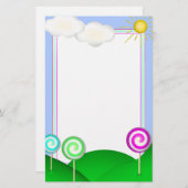 棒つきキャンデーの土地 便箋 (正面/裏面)